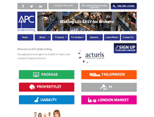 Tablet Screenshot of apcunderwriting.com